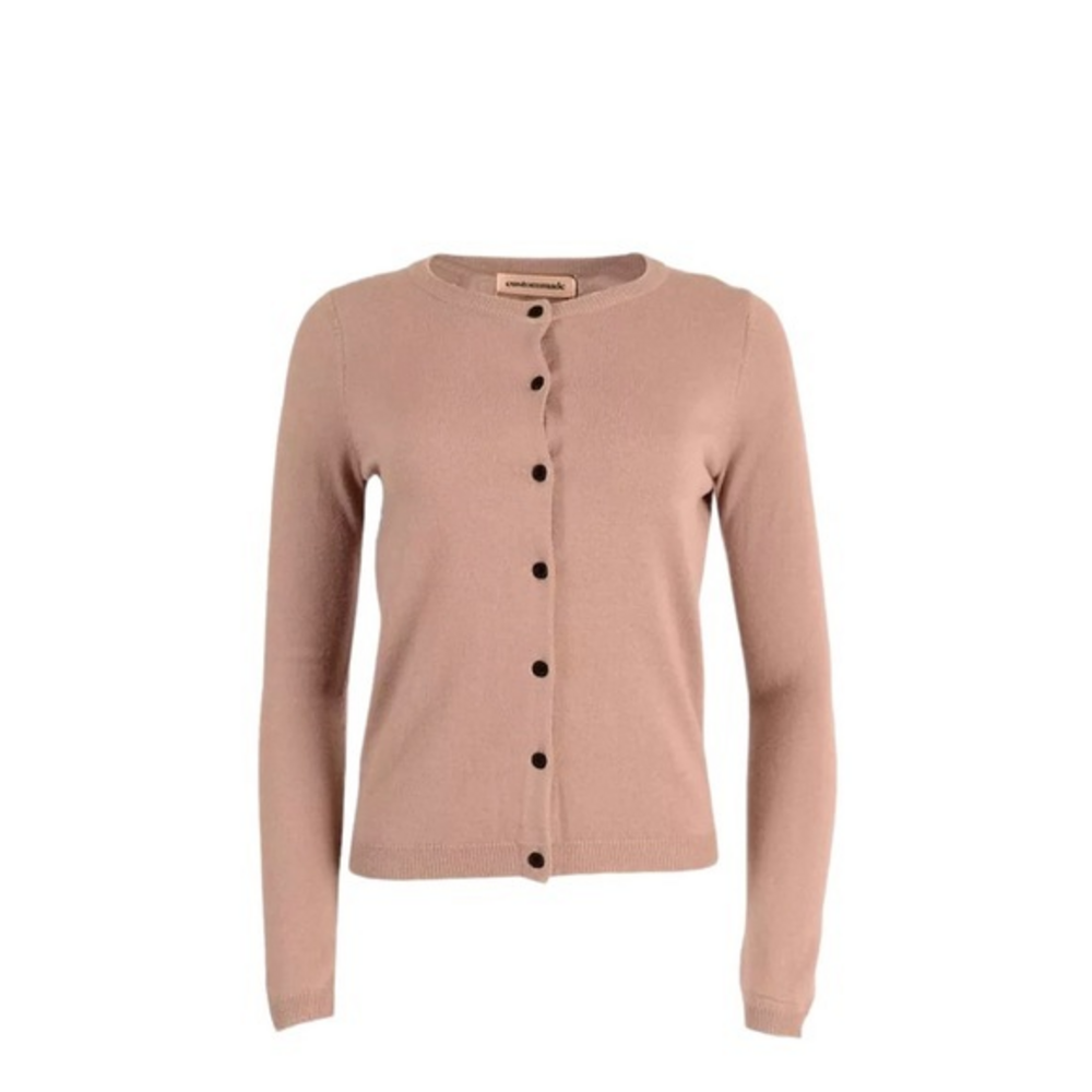 CUSTOMMADE Dagmarine Tan Beige Button Down Danish Design Cardigan Sweater‎